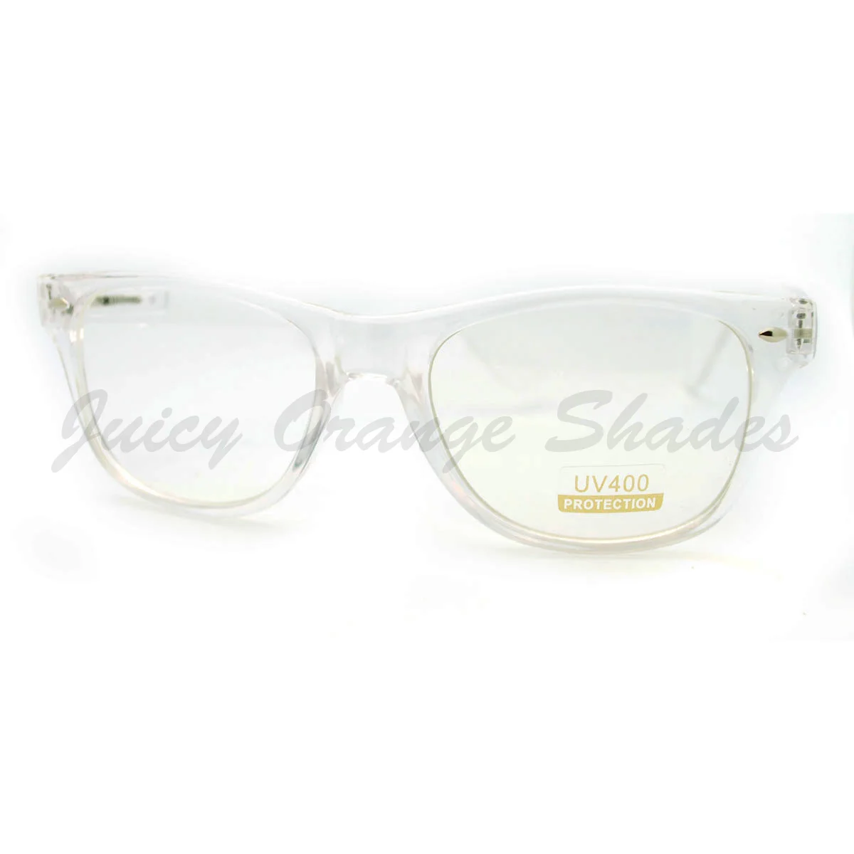 CLEAR LENS TRANSPARENT FRAME Classic Style RETRO Horn Rim EYE GLASSES New 3